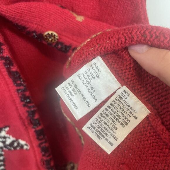 NWT Northern Isles Safari Animals Sweater Vest Red $79‎ 195820 Size L - Picture 9 of 9